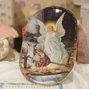1995 Behuteter Heimweg GUARDIAN ANGEL Bradford Exchange German Oval Plate